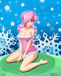  alternate_color breasts cleavage edit green_eyes hair_over_one_eye large_breasts nightgown photoshop pink_hair rosalina_(mario) see-through sigurdhosenfeld smile tagme 