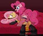  anal anal_penetration animal_genitalia anus backsack ball_gag balls bed black_penis blue_eyes cum cum_in_ass cum_inside cum_on_ground cum_while_penetrated cutie_mark dickgirl dickgirl_on_dickgirl duo equine fishnet fluttershy_(mlp) friendship_is_magic fur gag hair horse horsecock inside intersex intersex_on_intersex legwear looking_up lube mammal my_little_pony open_mouth orgasm pearlyiridescence penetration penis pink_fur pink_hair pinkie_pie_(mlp) pony sex smile stockings yellow_fur yellow_penis 