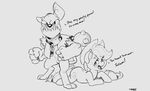  2013 applejack_(mlp) bdrawfag canine cutie_mark diamond_dog_(mlp) dog duo equine friendship_is_magic grey_background hair hat horse long_hair looking_at_viewer lying mammal monochrome my_little_pony on_front plain_background pony sketch text 