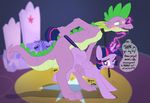  &lt;3 &lt;3_eyes blush collar dragon drooling duo equine female friendship_is_magic hair hellticket horn leash male mammal mind_control my_little_pony saliva sex spike_(mlp) text thrusting twilight_sparkle_(mlp) winged_unicorn wings 