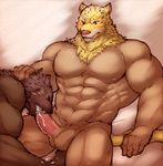  2015 abs armor_king balls barefoot biceps big_muscles blush bodybuilder cum cum_drool cum_in_mouth cum_inside cum_on_arms cum_on_hands cum_on_penis dripping duo ecstasy erection eyes_closed faceless_male feline fellatio fur gay grasp hand_on_head human hybrid istani jaguar king_(tekken) looking_down male mammal manly mask muscles nipples nude one_eye_closed open_mouth oral orgasm panting pecs penis ripped sex shadow shiny sitting sitting_on spots tekken thick_penis toned video_games wink 