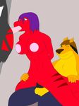  anthro areola balls bandai breasts canine digimon dog enzeru_(character) fellatio female group group_sex lizard male mammal nicroxes_(thony_dog) nykka_(character) oral penetration penis pussy renamon reptile scalie sex straight thony_dog threesome vaginal vaginal_penetration 