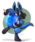  lucario male nintendo pok&eacute;mon red_eyes thedoggygal video_games 