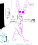  animatronic anthro bonnie_(fnaf) english_text equine five_nights_at_freddy&#039;s lagomorph machine male mammal mechanical mike_schmidt rabbit robot russian_text text wergis 