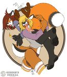  anthro bulge butt canine carrying cervine cigarette couple cox deer duo fluffy_tail fox gay gideon girly lips long_tongue male mammal piercing ruger saliva smoking surprise tongue tongue_piercing 