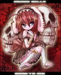  ari b0rn_t0_die dia_de_los_muertos ear_piercing female lace lagomorph maid_uniform mammal multiple_piercings piercing rabbit ribbons skull solo 