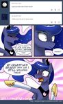  2014 blush digital_media_(artwork) english_text equine female feral friendship_is_magic horn john_joseco looking_at_viewer mammal my_little_pony princess_luna_(mlp) socks solo text winged_unicorn wings 