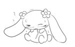  ? blush canine cinnamoroll dog drooling female flower fluffy_fluffy_cinnamoroll hairpin japanese long_ears mammal mocha pixiv plant saliva sanrio solo sweat 