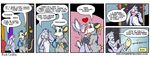  anthro bandage comic english_text female housepets! jessica_(housepets!) lagomorph male mammal marsupial opossum rick_griffin romantic text zach_(housepets!) 
