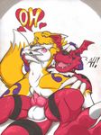  &lt;3 2014 anthro balls bandai boxice breasts digimon duo eyes_closed female fur guilmon knot male navel nipples on_top open_mouth penetration penis pussy pussy_juice renamon reverse_cowgirl_position scalie sex straight text vaginal vaginal_penetration yellow_fur 