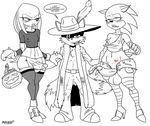  anthro blush breasts dickgirl doomington english_text girly group intersex knuckles_the_echidna male miles_prower multi_cock penis pimp_hat sega small_breasts sonic_(series) sonic_the_hedgehog text wide_hips 