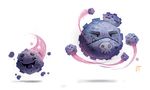  ambiguous_gender cryptid-creations duo eyes_closed grumpy happy koffing nintendo open_mouth plain_background pok&eacute;mon smile video_games weezing 