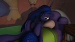  2014 animal_genitalia balls dickgirl equine erection friendship_is_magic fruitymilk horn horsecock intersex looking_at_viewer mammal my_little_pony penis princess_luna_(mlp) smile solo winged_unicorn wings 
