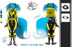  android anthro blue_hair camel_toe canine female fox foxeye_(character) hair machine mammal mechanical model_sheet robot shia 