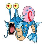  ambiguous_gender feral fusion gary_(spongebob_squarepants) gastropod gyarados nintendo open_mouth pok&eacute;mon red_eyes snail solo spongebob_squarepants teeth unknown_artist video_games what what_has_science_done 