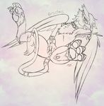  annonymouse avian claws eraclea female feral gryphon jewelry looking_at_viewer my_little_pony sketch solo wings 