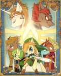  darunia ear_piercing equine female ganondorf group horn horse impa jewelry link male mammal nabooru piercing ponification pony princess_ruto princess_zelda rauru saria sword the_legend_of_zelda triforce unicorn unknown_artist video_games weapon 