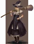  bad_id bad_pixiv_id blonde_hair broom hand_on_hip hat kirisame_marisa realistic short_hair solo th-69 touhou witch_hat yellow_eyes 