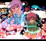  bad_id bad_pixiv_id braid hairband heart kaenbyou_rin komeiji_satori multiple_girls nanato pink_eyes purple_hair red_eyes red_hair ribbon short_hair slit_pupils touhou twin_braids 