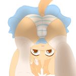  blue_eyes blush camel_toe clothing equine fan_character female fur hair hooves horn khorme legwear long_hair looking_at_viewer mammal my_little_pony open_mouth panties plain_background presenting raised_tail rear_view skirt solo stockings underwear unicorn upskirt 