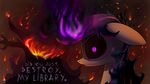  2014 angry burning burnt destroyed dialogue english_text equine female fire friendship_is_magic glowing glowing_eyes hair horn looking_at_viewer magic mammal my_little_pony purple_eyes purple_hair solo spell text tree twilight_sparkle_(mlp) underpable winged_unicorn wings 