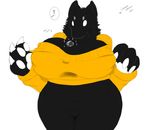 belly big_breasts bottomless breasts clothed clothing demon female fuzzy ghost half-dressed heartman98 huge_breasts keyhole_turtleneck massive overweight paws shadow spirit sweater wide_hips 