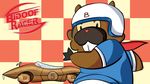  ambiguous_gender anthro beaver bidoof car english_text helmet looking_at_viewer mammal necy2112 nintendo parody pok&eacute;mon rodent solo speed_racer text video_games 