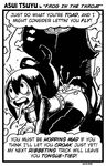  2014 amphibian anal anal_penetration anthro asui_tsuyu black_eyes black_hair blush boku_no_hero_academia breasts clothing cum cum_in_ass cum_inside dialogue duo english_text faceless_male female frog from_behind gats hair human humor long_tongue male mammal monster monster_girl open_mouth penetration penis pun sex solo_focus straight text tight_clothing tongue torn_clothing 