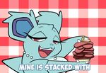  animated aquabunny blush english_text female food looking_at_viewer necklace nidorina nintendo pok&eacute;mon red_eyes solo text video_games 