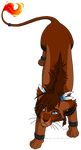  alpha_channel ambiguous_gender brown_fur brown_hair feather feline feral flaming_tail fur hair hybrid kaisertiger larko mammal mane paws plain_background solo transparent_background xeno 