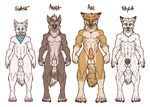  akira animal_genitalia anthro ari balls canine canine_penis erection group hindpaw kayla_(character) male mammal nude pawpads paws penis plantigrade renegaderascal shane were werewolf wolf 