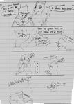  breasts comic dialogue female fur hair human humor long_hair male mammal monochrome nintendo nipples notebook occidentalis plain_background pok&eacute;mon shaving sketch video_games zoroark 