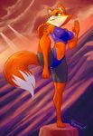  2014 anthro breasts brutal:_paws_of_fury butt canine clothing dawmino female fox foxy_roxy mammal navel solo video_games 