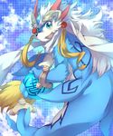  2010 ambiguous_gender blue_eyes blush chubby dragon fangs furred_dragon hair japanese konbu looking_at_viewer open_mouth shaorune tales_of_rebirth video_games 