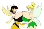 /co/ big_breasts blonde_hair breast_squish breasts breasts_frottage brown_hair disney duo fairy female hair huge_breasts humanoid hyper hyper_breasts marvel not_furry pointy_ears tinkerbell wings 