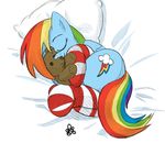  2014 cute discrete_turtle equine female feral friendship_is_magic horse mammal my_little_pony pegasus quadruped rainbow_dash_(mlp) sleeping solo teddy_bear wings 