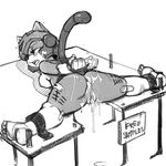  after_sex anus bdsm bondage bound breasts butt cum cum_drip cum_in_ass cum_in_pussy cum_inside dripping feline female kevinsano lying mammal monochrome on_front polly_esther presenting public_use pussy samurai_pizza_cats side_boob solo spread_legs spreading tally_marks 