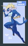  anthro armor backsack balls butt facial_hair hair headgear looking_back male mingchee mustache nintendo notorious84 nude plain_background pok&eacute;mon pose raised_tail red_eyes samurott solo the_pokedex_project video_games white_hair 