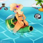  anthro bandicoot bikini bomb bra breasts clothing cloud coco_bandicoot crash_bandicoot_(series) cute explosives female mammal marsupial panties pinup popesslodovica pose presenting sea side_boob sky swimsuit tree tropical underwear vehicle video_games water 