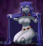  2014 anthro areola big_breasts breasts cape cosplay earth_pony equine female friendship_is_magic hood horse inverted_nipples mammal maud_pie_(mlp) my_little_pony nipples nude pony raven_(teen_titans) solo strangerdanger teen_titans 