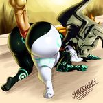  anal balls butt disembodied_penis duo female looking_back lying male midna penis sex shoooohhhh solo_focus the_legend_of_zelda twilight_princess video_games 