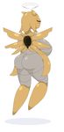  anthro anthrofied big_breasts big_butt breasts butt elfdrago female nintendo plain_background pok&eacute;mon shedinja side_boob solo video_games 