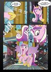  2014 ambush blue_eyes changeling comic crown dialogue door english_text equine fangs female friendship_is_magic glowing gold group hair horn magic mammal multicolored_hair my_little_pony princess_cadance_(mlp) purple_eyes radiantrealm rope sparkles text winged_unicorn wings 