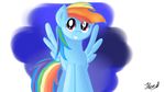  equine female friendship_is_magic hair jbond mammal multicolored_hair my_little_pony pegasus rainbow_dash_(mlp) rainbow_hair smile solo wings 