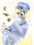  &lt;3 2014 anthro big_breasts blush breasts covering covering_self cute derpy_hooves_(mlp) english_text equine female friendship_is_magic joakaha mammal my_little_pony pegasus solo text wings 