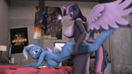  2014 3d abdominal_bulge animated anthro big_breasts breasts cgi dickgirl duo equine erection female friendship_is_magic horn intersex mammal my_little_pony penis princess_cadance_(mlp) princess_celestia_(mlp) princess_luna_(mlp) sex source_filmmaker swedish_text swedishsnus text trixie_(mlp) twilight_sparkle_(mlp) unicorn winged_unicorn wings 