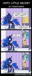  2014 blue_eyes blue_hair blush crown cutie_mark dialogue drawponies english_text equine female friendship_is_magic gold hair hair_brush horn mammal multicolored_hair my_little_pony necklace princess_celestia_(mlp) princess_luna_(mlp) purple_eyes singing sparkles text winged_unicorn wings 