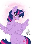  2014 anthro big_breasts breasts covering covering_self cute equine female friendship_is_magic horn joakaha mammal my_little_pony solo twilight_sparkle_(mlp) winged_unicorn wings 