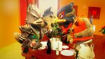  3d alcohol anthro avian beverage bird canine falco_lombardi fox fox_mccloud foxyking_(artist) glass group male mammal nintendo plates restaurant shine source_request star_fox video_games window wine wolf wolf_o&#039;donnell 