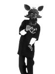  alpha_channel animated anthro canine dancing edit five_nights_at_freddy&#039;s fox foxy_(fnaf) greyscale human hybrid looking_at_viewer male mammal monochrome open_mouth plain_background reaction_image snoop_dogg solo transparent_background 